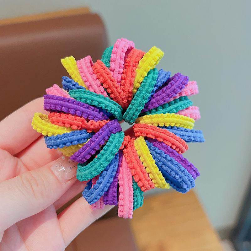 

50 шт./набор Резинки для волос для детей Разноцветные нейлоновые резинки-скранчи Резинки для волос Резинка Детская эластичная повязка на голову Аксессуары для волос для девочек