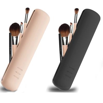 Trendy Travel Makeup Brush Holder,Silicon Material Portable for Getting ready,travelling,Cosmetic Case Makeup Organizers