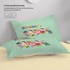 Crayon Shin-chan Cartoon Print Pure Cotton 4-Piece Duvet Cover & Bed Sheet Set for Kids' Dormitory.