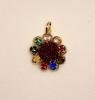Rudraksha Navratna Locket with Nine Gemstones, Spiritual Power Necklace Pendant, Perfect for Meditation & Healing, Perfect for Everyday Wear