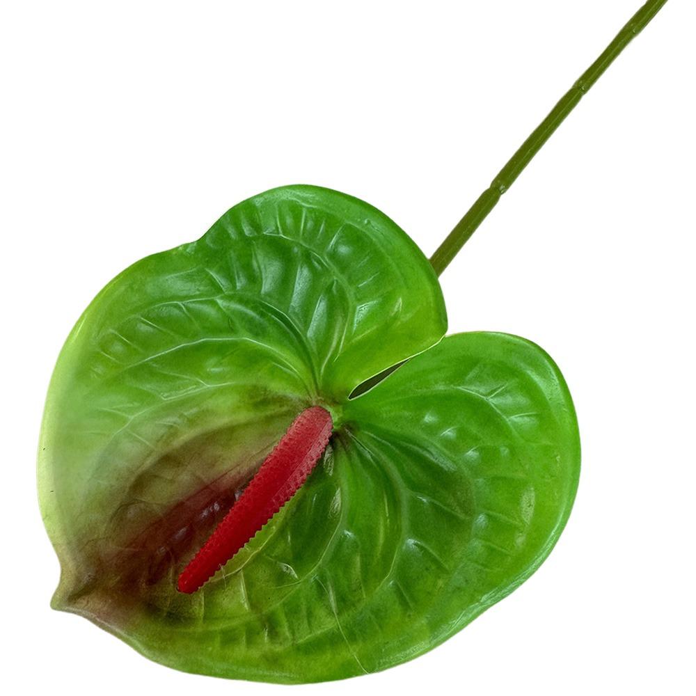 Soft Rubber Artificial Small Anthurium 60cm Simulation Plant Creative Fake Flower  DIY Accessories