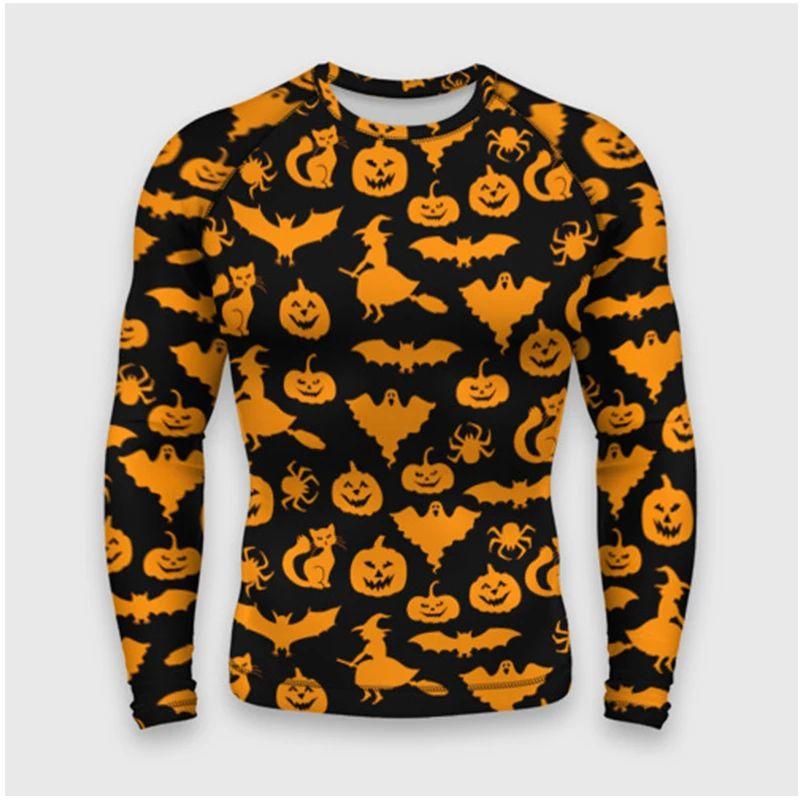 Men's Spring And Autumn Fashion Street Personality 3d Printed Round Neck Long Sleeve T-Shirt Loose Breathable Plus Size Top