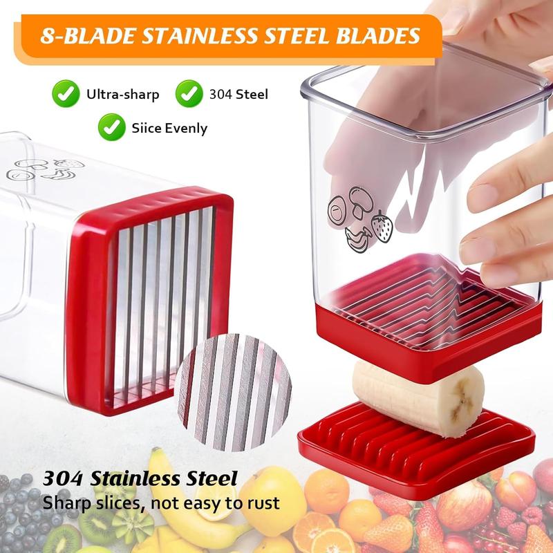Speed Cup Slicer with Push Plate Portable Cup Slicer Efficient Fruit Slicer Cup Multifunctional Cup Cutter Compact Strawberry