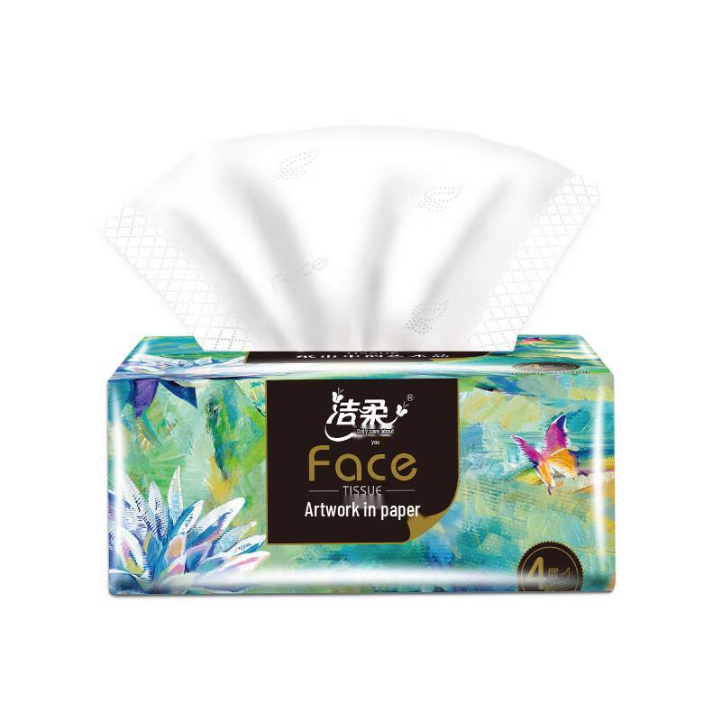 Jie Rou 4-Ply Unscented Facial Tissues with Art Print