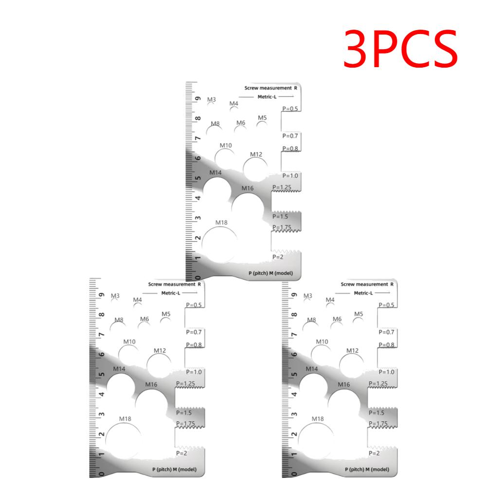 3-10PCS Screw Thread Pitch Gauge Ruler Anti-Slip Industry Standard Pitch Gauge Metric Screw Thread Pitch Gauge for Industry/Home
