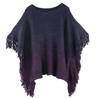 Ladies Ethnic Style Retro Sassel Head Cape Thick Color Striped Shawl Scarf