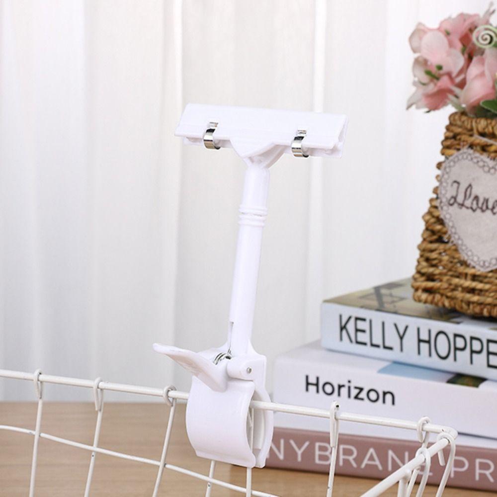 Colorful Price Tag Clip Holder Adjustable Product Label Rack Desktop Message Holder  School Office