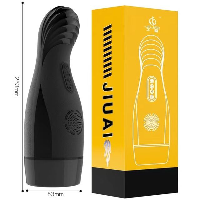 New Pinch Automatic Blowjob Sucking Masturbators For Men Vagina Vibrator Male Masturbation Cup Pussy Pocket Heated Adult Sex Store 18