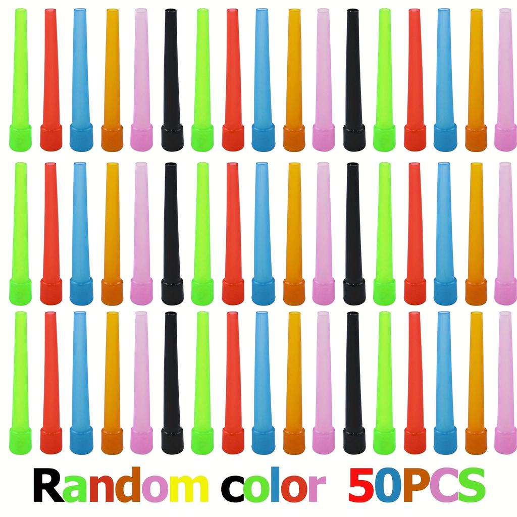 50pcs/100pcsColorful Disposable Hookah Mouth Tips, Multi-Color Universal Shisha Mouthpieces, Hygienic Anti-Cross Contamination Hookah Accessories