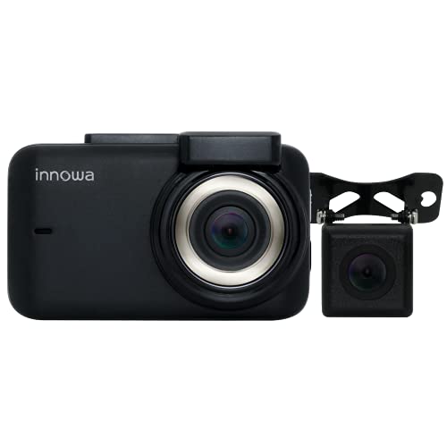 

innowa Journey Plus S Dashcam: Front and Rear Dual Cameras, Full HD, Wi-Fi, GPS, 160-degree Wide Angle, Continuous/Impact Recording, Parking Monitorin
