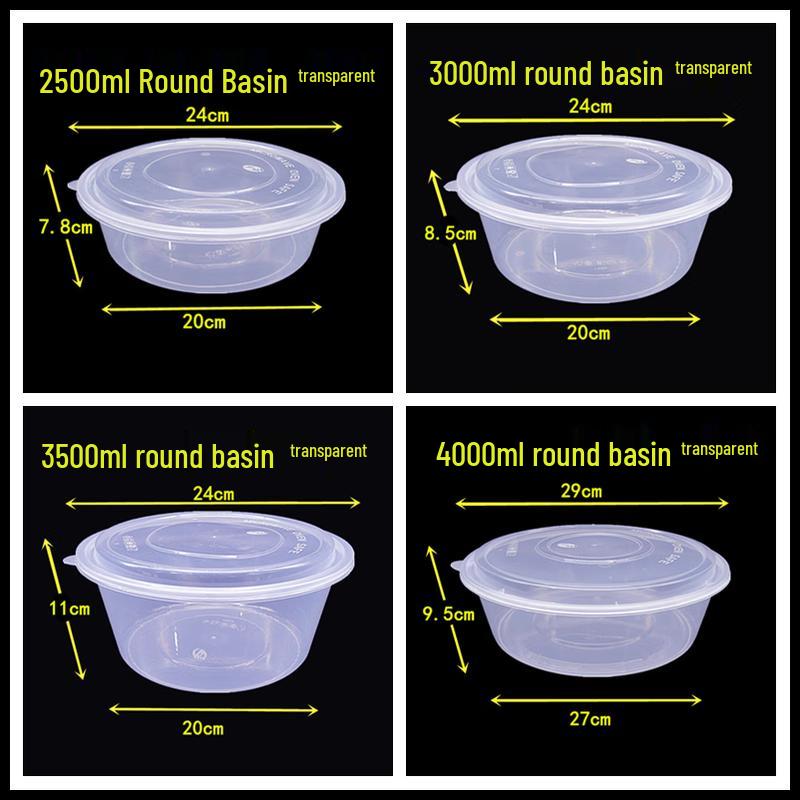 MOLUONA Disposable Round Food Containers