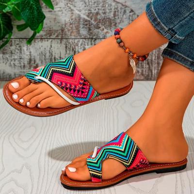 Fashion 2024 High Quality Shoes Female Summer Women's Slippers Mixed Colors Open Toe Low-heeled Basic Light Casual Toe Set Slippers