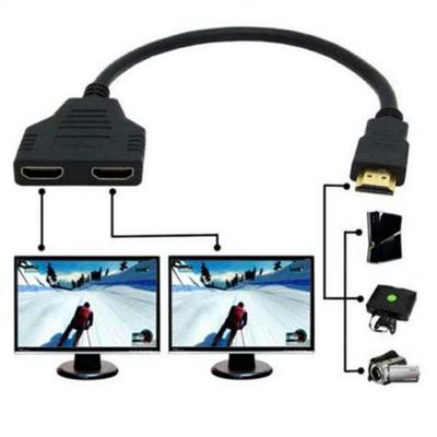 1080P HDMI-Anschluss Stecker auf 2 Buchsen 1 In 2 Out Splitter-Kabel-Adapter-Konverter