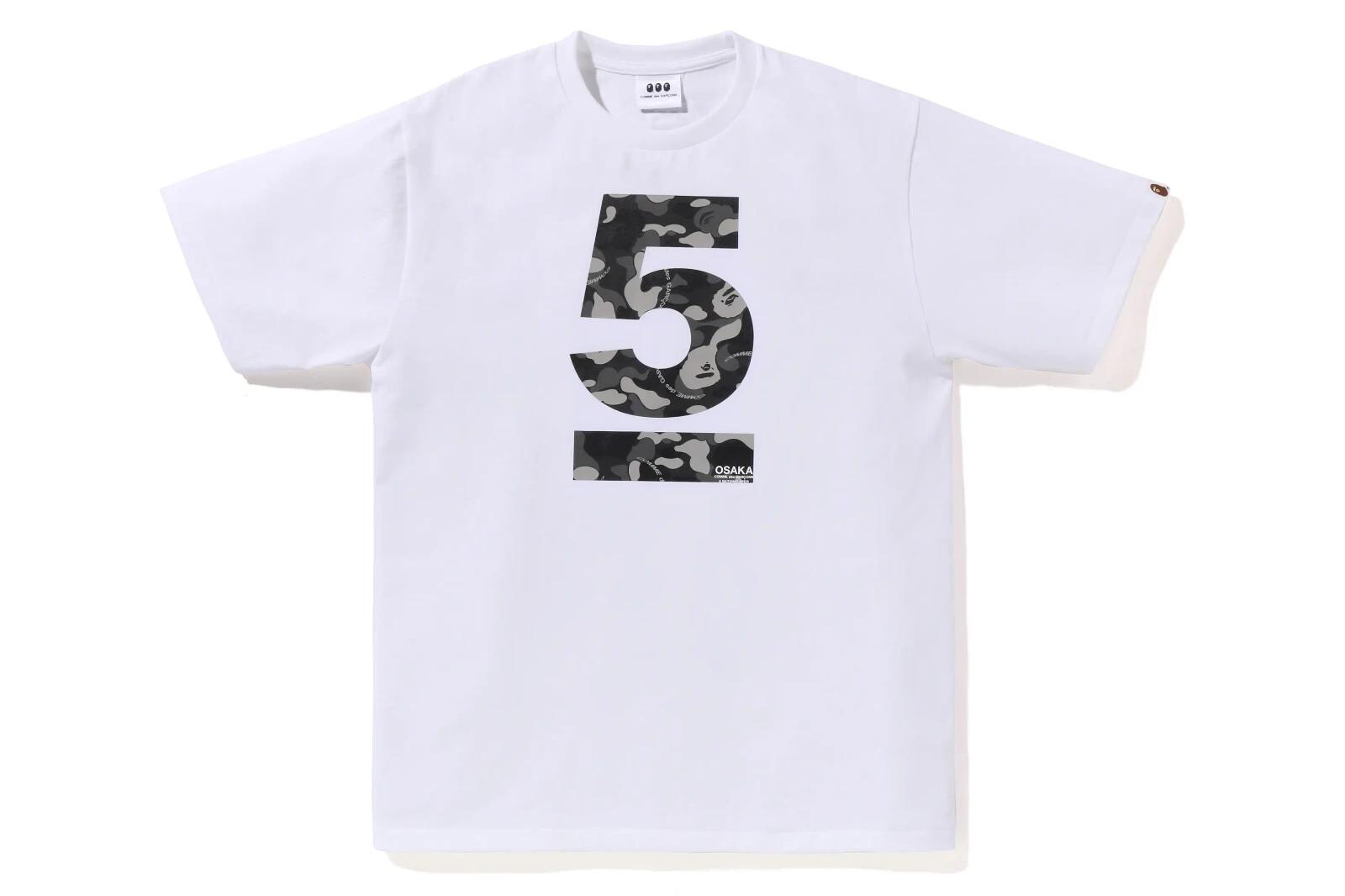 A BATHING APE COMME des GARCONS OSAKA Футболка в честь 5-летия Белая XXL