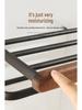 Walnut Punch-Free Luxury Towel Rack: Wall-Mounted Bathroom and Hotel Shelf