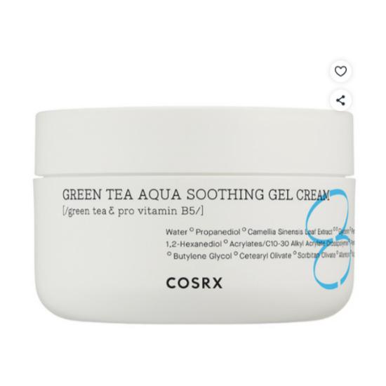 

COSRX Hydrium Green Tea Aqua Soothing Gel Cream Lightweight Hydrating Oil-Free Moisturizer 50ml