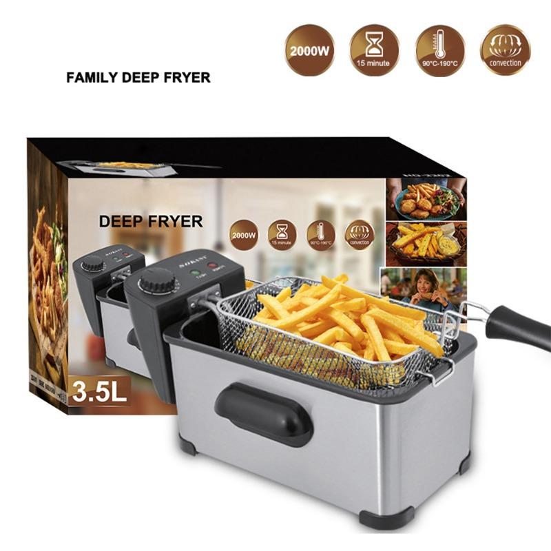 Household and commercial 3.5L electric fryer Electric fryer Skewers Fryer Kitchen French fries