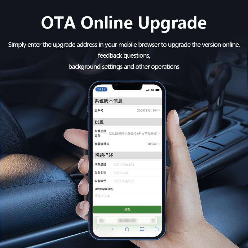 Mini Wireless Carplay Box Android Auto 2IN1 Wired To Wireless Adapter Dongle for Toyota Mazda Camry Suzuki Subaru Citroen Kia Ford Opel IOS Spotify BT