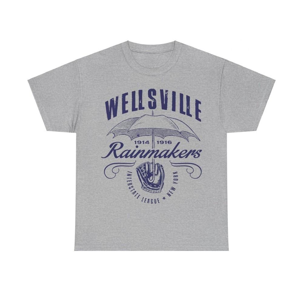 

Wellsville Rainmakers Est 1914 New York Baseball T-shirt L