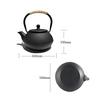 Hwagui Iron Teapot, 800ml (0.8L), IH Compatible, Direct Heat, Iron Kettle, Iron Supplement