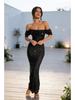 2026 European Sequin One-Shoulder Slit Dress - Women's Casual Fashion
