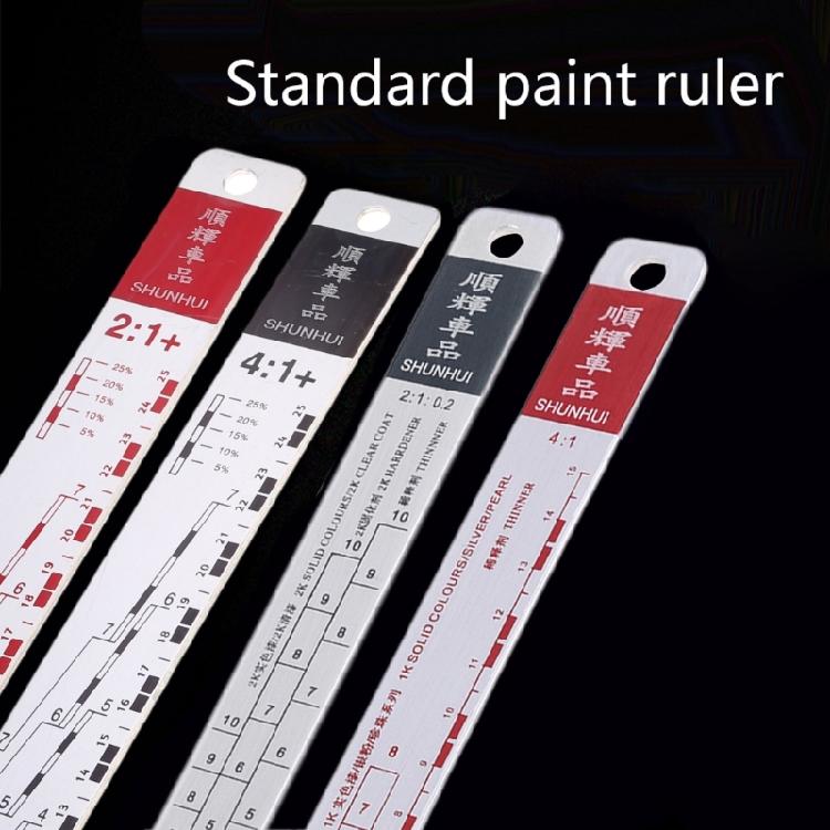 Strumento per Verniciatura Righello Semplice e Facile da Usare Adatto per Auto Nero/Rosso