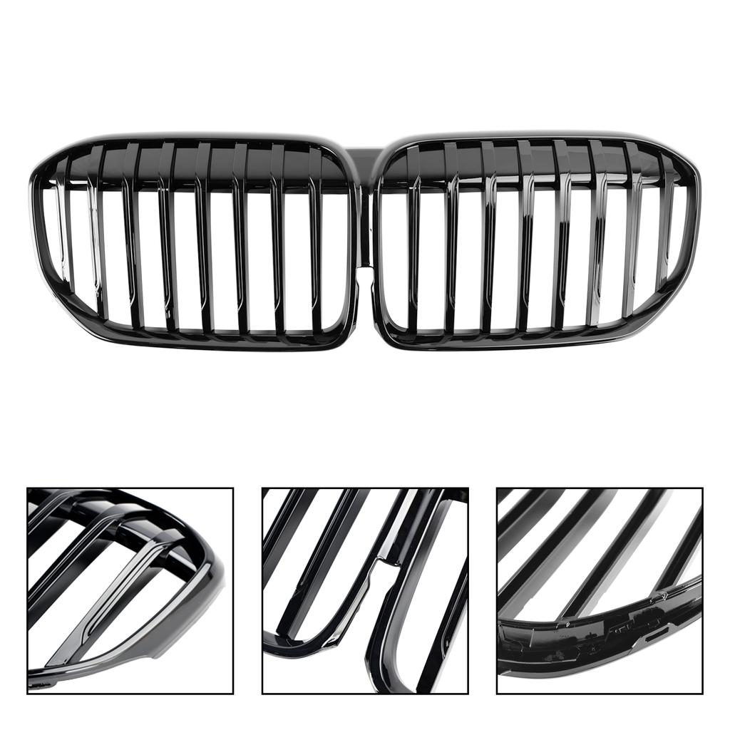 Gloss Black Front Grill Grille Fit BMW 7 Series G11 G12 2019-2022 Single Slat