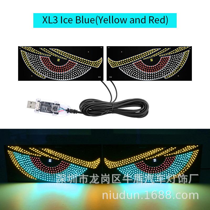 Auto Teufelsauge Licht RGB Dynamisches Dämonenauge Dekoratives Licht LED Display Dekor Pixel Panel Windschutzscheibe USB 5V Mehrfachmodus Lampe