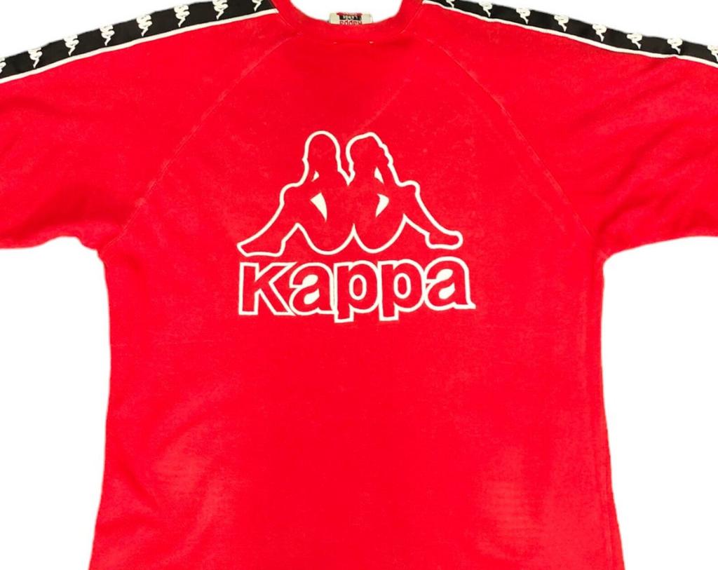 Vintage 90s Kappa Side Tape T-Shirt Sportwear Streetwear Size L