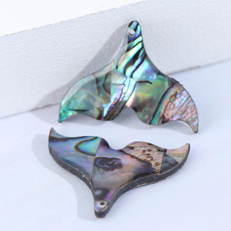 5 ks škrupinových príveskov s rybím chvostom Kúzlo Mother Of Pearl Shell na výrobu vlastných šperkov