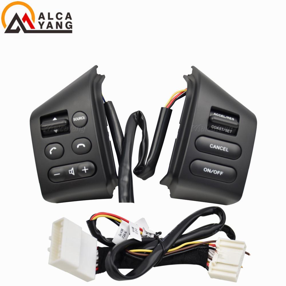 Car Accessories Steering Wheel Control Buttons With Backlight Silver Buttons For Nissan Livina Tiida Sylphy