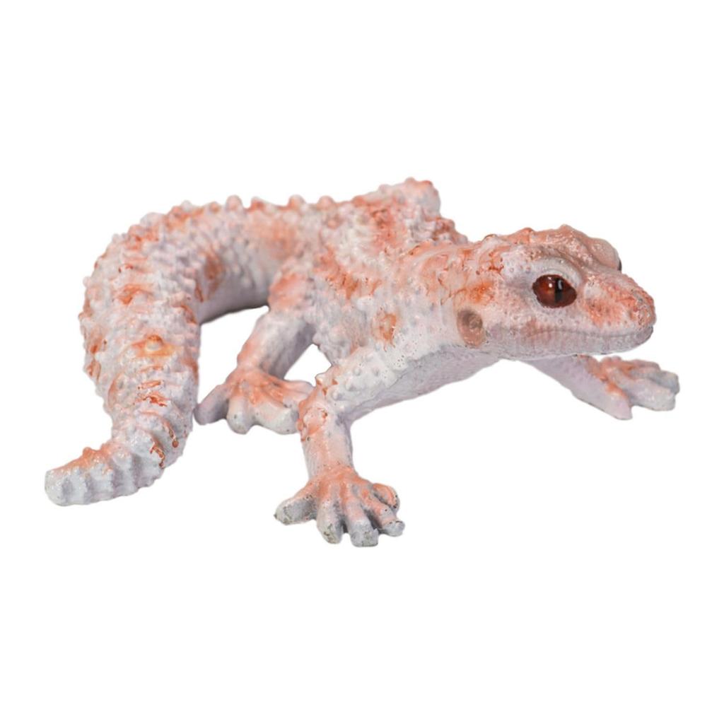 Ubia Leopard Gecko Light Gray Pink Magnet 6 x x cm Doll Figurine Ornament Animal Garden Decoration Realistic Cute Reptile 5.8 2.3 H21220-1