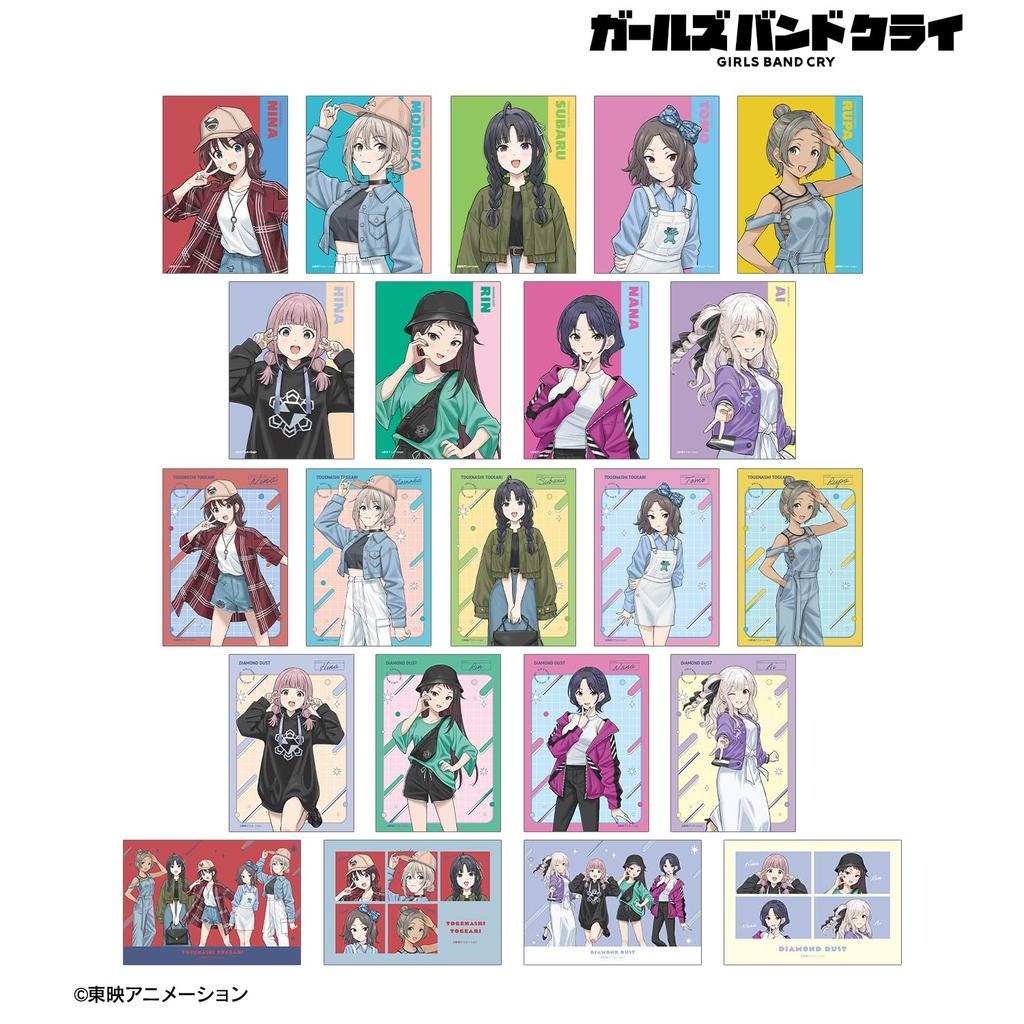 Girls Band Cry Original Illustration Casual Clothes Ver. Trading Bromide 22-Piece Box