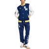 Adidas Originals Real Madrid VRCT Loose Fit Button Front Ribbed Collar Embroidered Crest Long Sleeve Jacket Unisex Team Navy Blue 2 JF2589