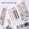 LANGUO Aesthetic Overlayable Skin Tone Gel Pens High-Capacity Art Journaling Replacement School Supplies Stationery