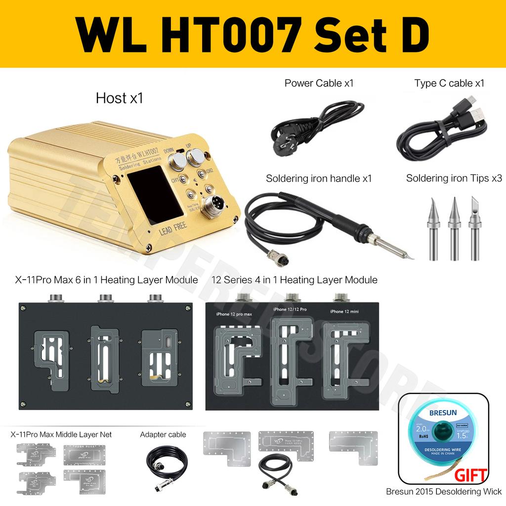 WL Intelligent Heating Separator Heating Table For iPhone X-17Pro Max Motherboard Layer Face ID Repair Welding Station Tools Set
