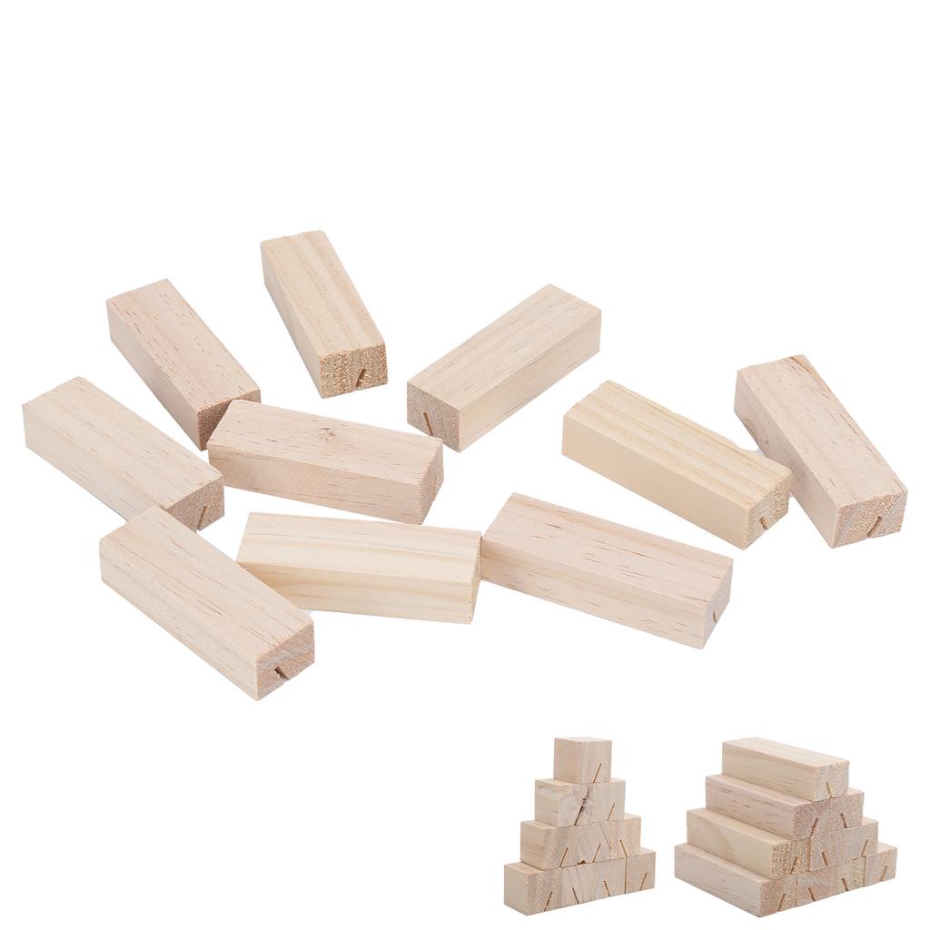 10 Pcs Wood Place Cards Hand Polished Smooth Rustic Original Place Card Holder for Parties