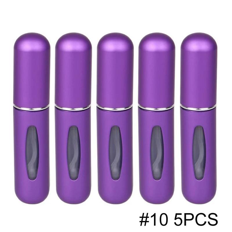 1/5/10PCS 5ml Portable Perfume Atomizer Mini Perfume Bottle Sample Spray Bottle Dispenser Cosmetic Travel Container