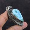 Pandantiv cu pietre prețioase Larimar Pandantiv vintage Pandantiv din argint 925 Bijuterii naturale Larimar Pandantiv lucrat manual Cadou de logodna Pandantiv delicat