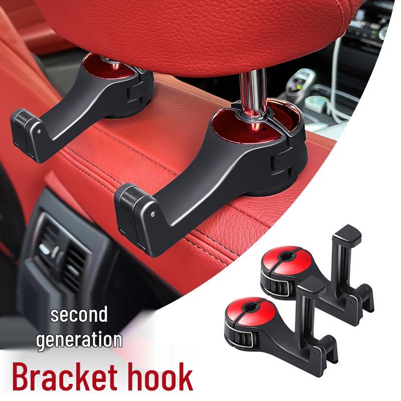 Multifunctional Car Hook & Seat Back Phone Holder with Hidden Storage