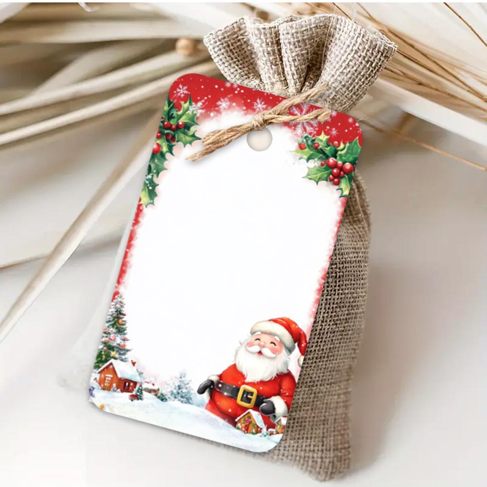 40pcs, Christmas tags, gift labels, party decorations, DIY, packaging embellishments, greeting cards, party cards, jute twine