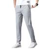 Men's Ultra-Thin Ice Silk Stretch Casual Pants - Summer Elastic Waist Straight-Leg Sports Trousers