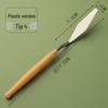 Rosewood Handle Oil Painting Knife: Acrylic & Gouache Pigment Scraper with Varnishing Flat and Pointed Blades
