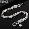 925 Sterling Silver Bracelet Men Women Gift Wedding Fashion Jewelry