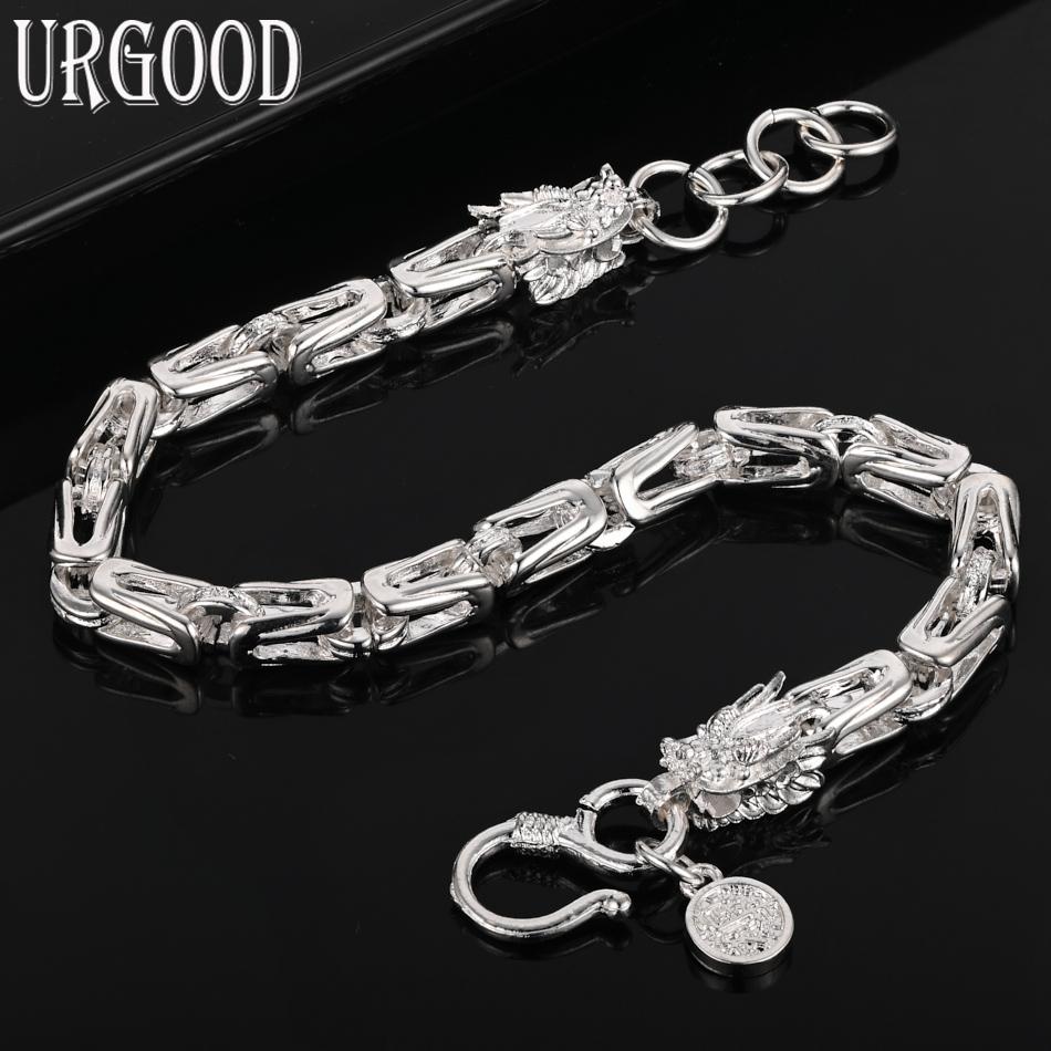 925 Sterling Silver Bracelet Men Women Gift Wedding Fashion Jewelry