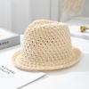 Outdoor 2025 new hollow bucket hat summer breathable sunscreen hat women's thin sunshade quick-drying bucket sun hat straw hat