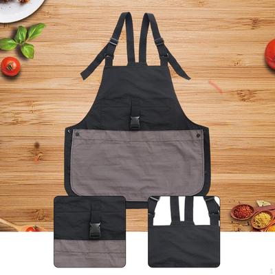 Apron Adjustable Strap Multipurpose Front Pocket for Women Men Server Cafe Studio Crafting