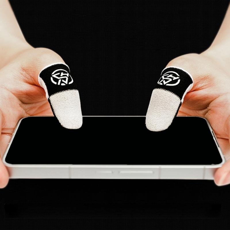 2x Breathable Anti Sweat Gaming Finger Covers Protectors With Ergonomic Stitching For Enhancing Shoot Game Performances