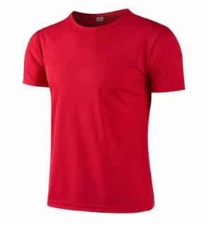 Quick-drying crew neck sports T-shirt gym fitness shirt training running T-shirt men's breathable sportswear
