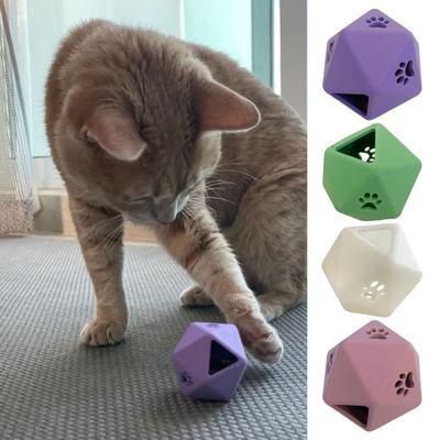 Kedi Ödül Dağıtıcı Zar İnteraktif Yemlik Oyuncak Çok Yüzlü Zar Eğlenceli Ödül Dağıtıcı Kedi Zeka Oyuncak